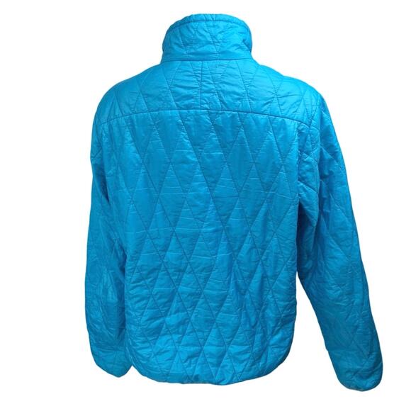 Patagonia Primaloft Blue Quilted Long Sleeve Half Zip Puffer Down Coat Jacket M - Picture 2 of 5